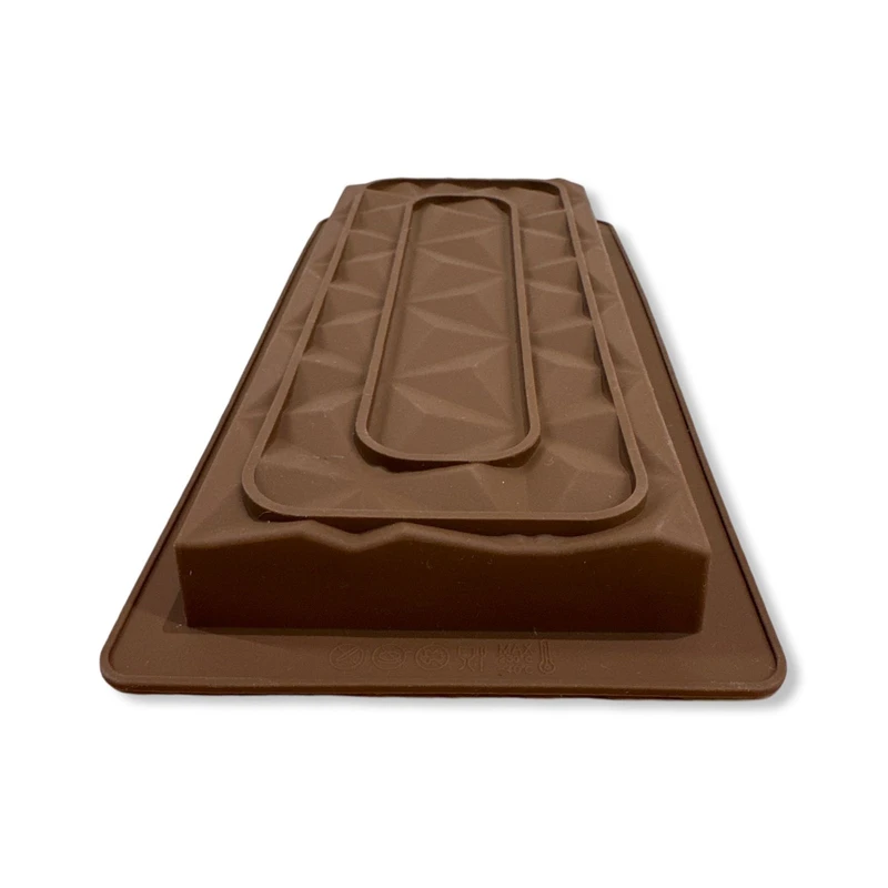 תבנית סיליקון לטבלת שוקולד דגם יהלום (מתאים לשוקולד דובאי)