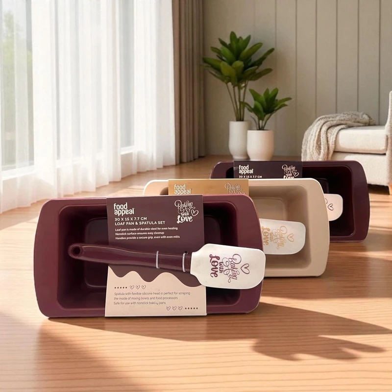 תבנית אינגליש רחבה (מתאימה ללחם) עם לקקן תואם פוד אפיל- צבע חום