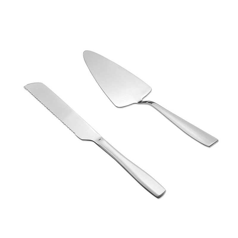 מארז הגשה לעוגה - סט מרדה וסכין פריסה כסף מט פוד אפיל