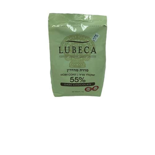 שוקולד לובקה מריר 55%, מארז 1 קילו- סדרת המהדרין