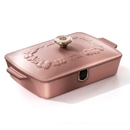 תבנית רוסטר יציקת ברזל 33.5/23.5 ורוד עתיק פוד אפיל