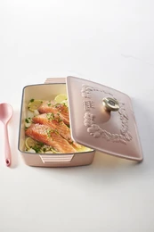 תבנית רוסטר יציקת ברזל 33.5/23.5 ורוד עתיק פוד אפיל