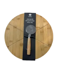 סט מגש במבוק וגלגלת פיצה קוטר 32