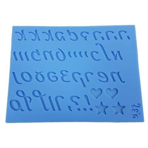 תבנית סיליקון לצ'ה לאותיות- דגם כתב קטן