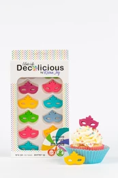 קישוט בצק סוכר- מסכות צבעוניות