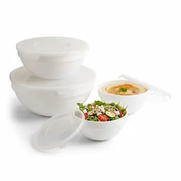 סט קערות אופל 4 קערות עם מכסה לאחסון- פוד אפיל