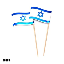 קיסמי דגלי ישראל 6 יח (מטאלי חלקית)